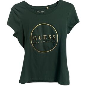 Guess Green Crop Graphic Tee